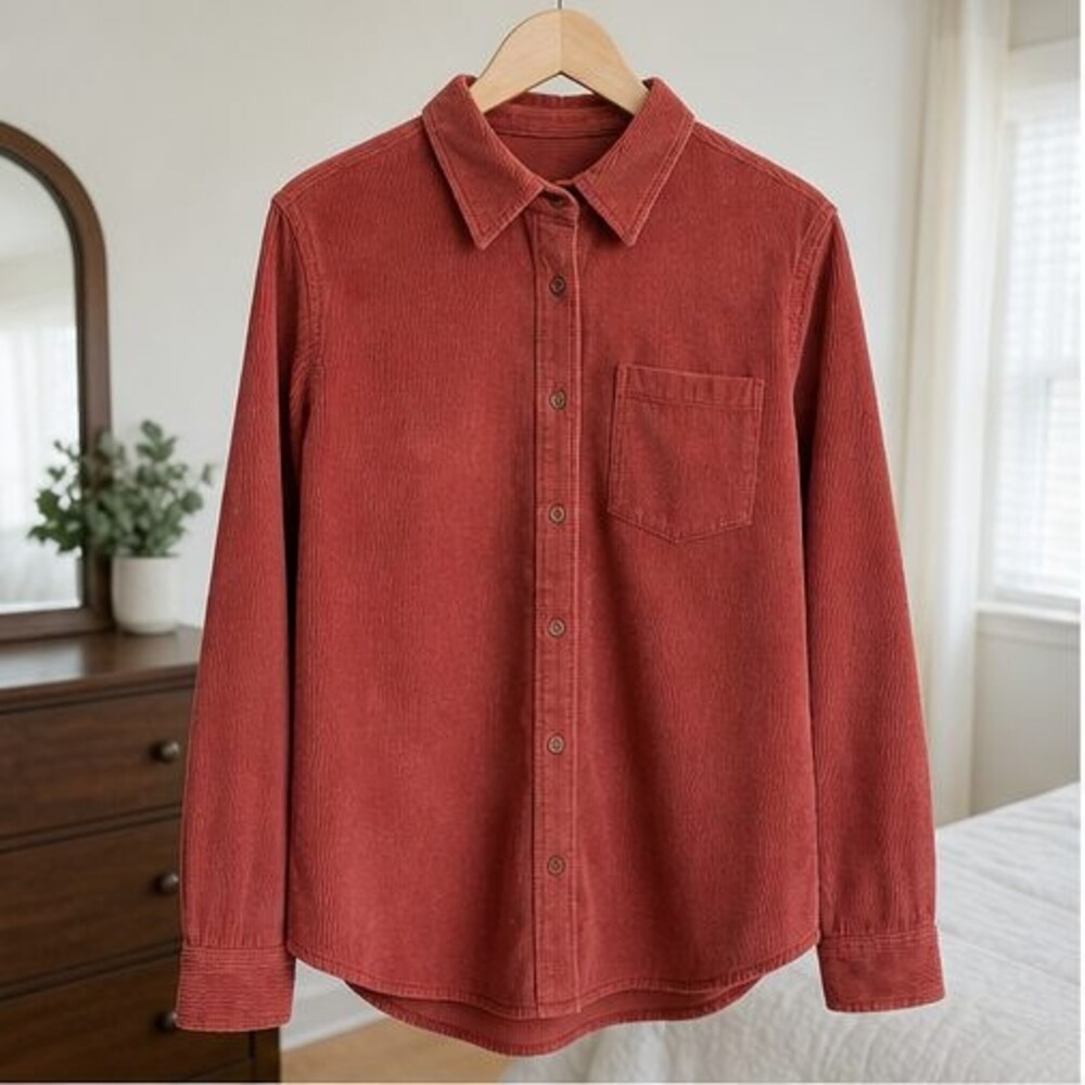 Rust Smocked Top